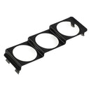 52mm Single DIN Radio Slot Pod Triple Gauge Meter Panel Radio Holder Black