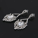 Bridal Diamante Crystal Rhinestone Chandelier Earrings Wedding Prom Jewelry