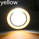 2PCS COB LED Fog Light Projector Car Lamp White Angel Eye Halo Ring DRL CHO HBE