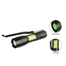 Aluminum Alloy 4 Modes XML T6 LED Flashlight Zoomable Torch COB Work Light