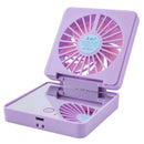 Portable Mini Handheld Fan Foldable Rechargeable with Vanity Mirror Fan for G8K6