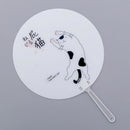Hand Fan Cute Travel Fan Unicorns cactus cat Shape Cloth Fan Japanese Style