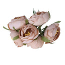6pcs/lot Simulation Silk cloth bouquet bride holding flowers decorative flo R7F9