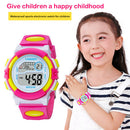 LED Digital Electronic Multifunction Waterproof Children Watch (Hot Pink)