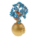 Blue Feng Shui Crystal Money Tree Office Home Decor Bring Luck / Wealth