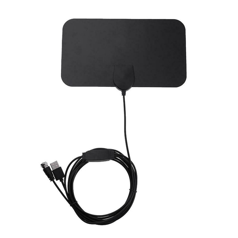 Flat 1080P TV Amplified Indoor Digital Antenna 50Miles Range Signal Booster A