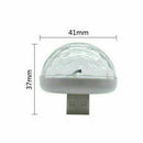 2Pcs USB LED Car Atmosphere Lamp Interior Ceiling Ambient White Light Projector