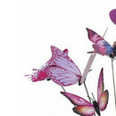 24 Pieces Garden Yard Planter Butterfly Stakes Red Purple