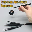 6x/set Professional Stainless Steel Coated Precision Tweezers Craft Anti Static.