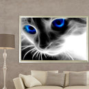 Full Drill Blue Eyed Cat 5D Diamond DIY Painting Craft Kit Home Decor