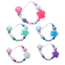 Baby Pacifier Clips Holder Chain Silicone Beads Food Grade Pacifier Chains  U9H5