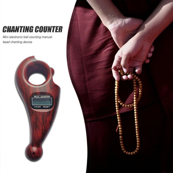 Digital Buddha Rotating Beads Counter Buddhist Finger Game Tool (Rosewood) A#S