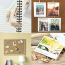 Push Pins With Wooden Clips 50Pcs Thumbtacks Pushpins Creative Paper Clips