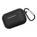 Silicone Cover Earphone Pouch Silicone Case For AirPods Pro, Black