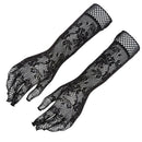 Women's Sexy Lace Wedding Party Gloves Black