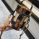 Fashion Rivet Bucket Bag Ladies Shoulder Messenger Bag Ladies Evening Clutc
