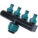 Garden Irrigation 4-Way Tap Hose Splitter Garden Drip 4/7 Or 8/11 Hose Fitt