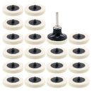 20Pcs 2 inch Compressed Artificial Wool Fabric Qc Disc Polishing Buffing Pa