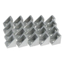 20Pcs 2020 Corner Fitting Angle Aluminum 20 X 20 L Connector Bracket Fasten