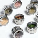 6 Pieces Magnetic Stainless Steel Spice Pot Herb Jar Storage Holder Cook SFP