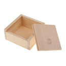 Unpainted Wood Tea Storage Box -Wooden Case with Push and Pull Cover- Office