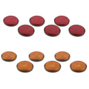 6-Pair Round Reflectors Universal For Motorcycle ATV Dirt