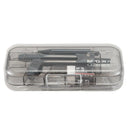 Students 7 in 1 Black Clear Plastic Ruler Compass Geometric Drafting Tool S A8Z7