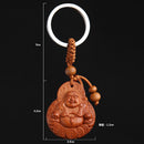 Natural Rosewood Car Key Ring Key Pendant Beautifully Lucky Buddha Orname HOT
