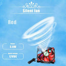 120mm 4-LED PC Box Cooler Fan Silent 12V DC PC Computer Case Cooling Fan