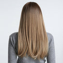 Women Mix Colors Gradient Long Straight Synthetic Wig 24" for Party/DailyUse