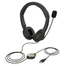 USB Wired Online Learning Call Center PC Line Control Gaming MIC Headphone