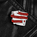 Poker Red Pins Brooches King Queen Lapel Jacket Enamel Badges Jewelry Gifts