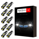 10pcs T10 1W 3030 3SMD Canbus Car LED Reading License Light Bulbs (White)