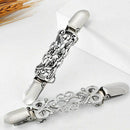 2 Pieces Ancient Cardigan Sweater Collar Clip Brooch Shawl Clips For Women  D6F4