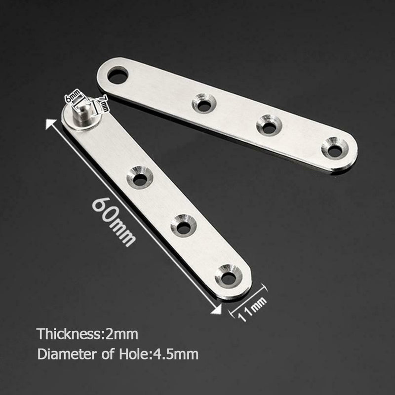 Stainless Steel Doors Hinges Rotating Concealed Upper Lower Hinge (60mm)