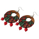 Ethnic Style Jewelry Earrings Retro Handmade Fabric Earrings Exaggerated Wo