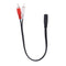 2x 3.5mm Stereo Female Mini Jack to 2 Male RCA Plug Adapter Audio Y Cable