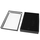 100 Slots Ring Display Box Bracelet Necklace Jewelry Case Organizer (Black) A