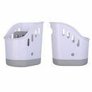 Top Sponge Holder Kitchen Sink Caddy with 3 Compartments and Sanitary Drain V5W9