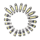 20x White Car Interior LED Light Bulb For BMW 5 Series E39 525i 530i M 1997-2003