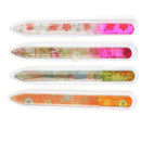 4pcs Color Crystal Glass Nail Art Files Manicure Tool Kit Durable Case 5.5inch