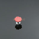 Home Ceramic Plum Blossom Cabinet Knob Door Bin Cupboard Drawer Pull Handle -Red