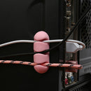2PCS/Set Multifunction Earphone Cord Winder Cable Organizer Clips Pink Z