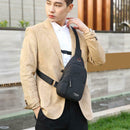Casual Crossbody Chest Bags Oxford Men Shoulder Messenger Handbags (Black)