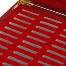 Wood Coin Display Box for 50 Coins, with Coin Gaskets for Protection - Wooden