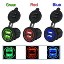 5V 4.2A Dual 2USB Charger Socket Adapter Power Outlet for 12V 24V Car Motor D1Z3