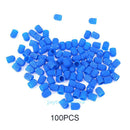 100pcs Plastic Car Truck Bike Tire Tyre Wheel Valve Stems Caps Dust Cover Blue