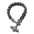Fashion Men's Norse Viking Thor Hammer Bracelet Handmade Parachute Cord Bangle