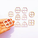 5 Pairs Blank Wooden Fairy Windows Shape Craft Embellishments Decoration