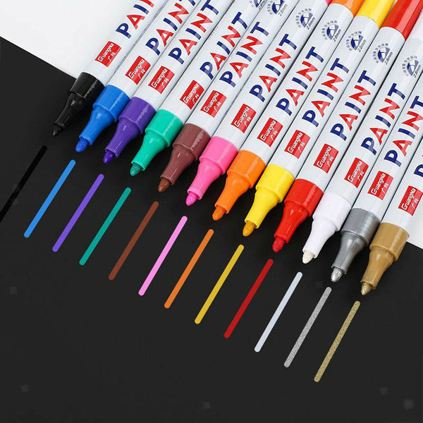 1 Box Waterpoof Paint Pens Markers Pen Metallic Glitter for Rock Painting DIY